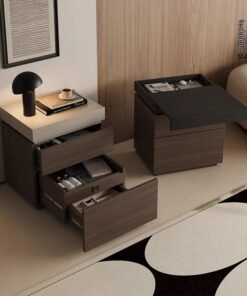 Simple Bedside Table Bedroom Multifunctional Hidden Compartment Storage Cabinet