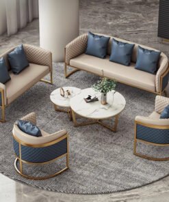 Sales Office Negotiation Sofa Light Luxury Simple Coffee Table Set