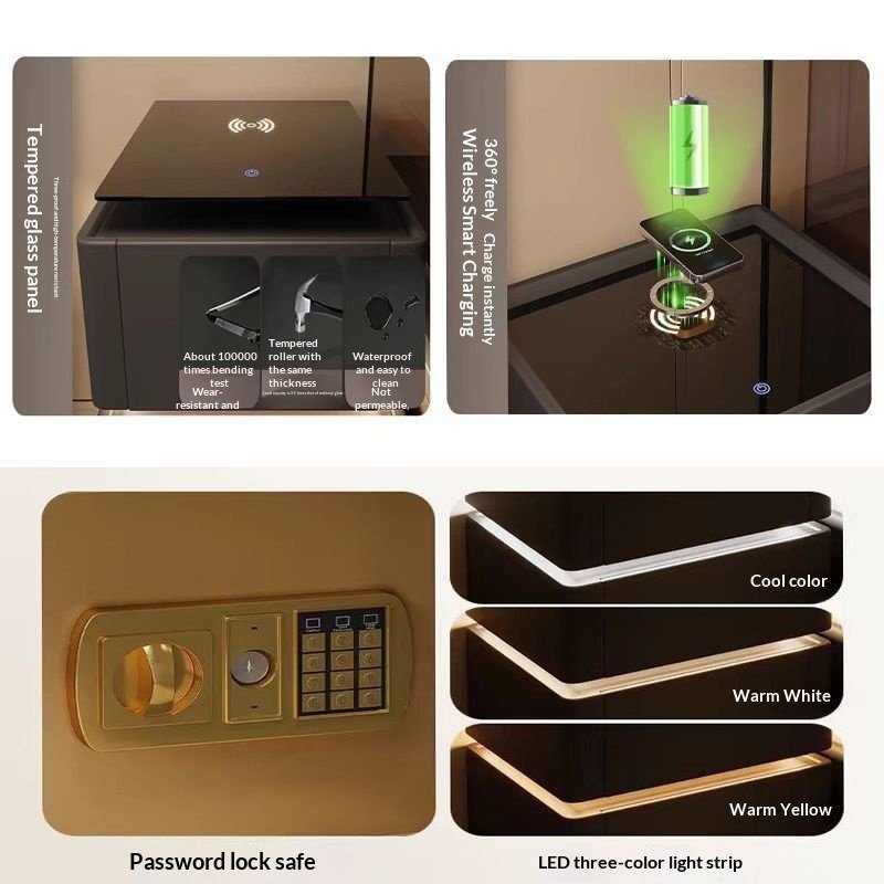 Smart Bedside Table Light Luxury Modern Bedside Table - Image 2