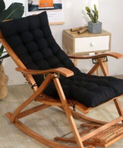 Four-season Study Living Room Rocking Chair Rattan Rocking Chair With Seat Cushion
