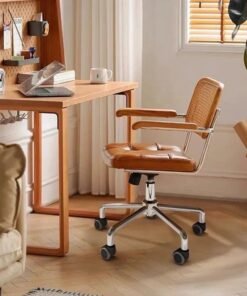 Alternative view of Retro-style Home Office Computer Chair Made From Imitation Rattan